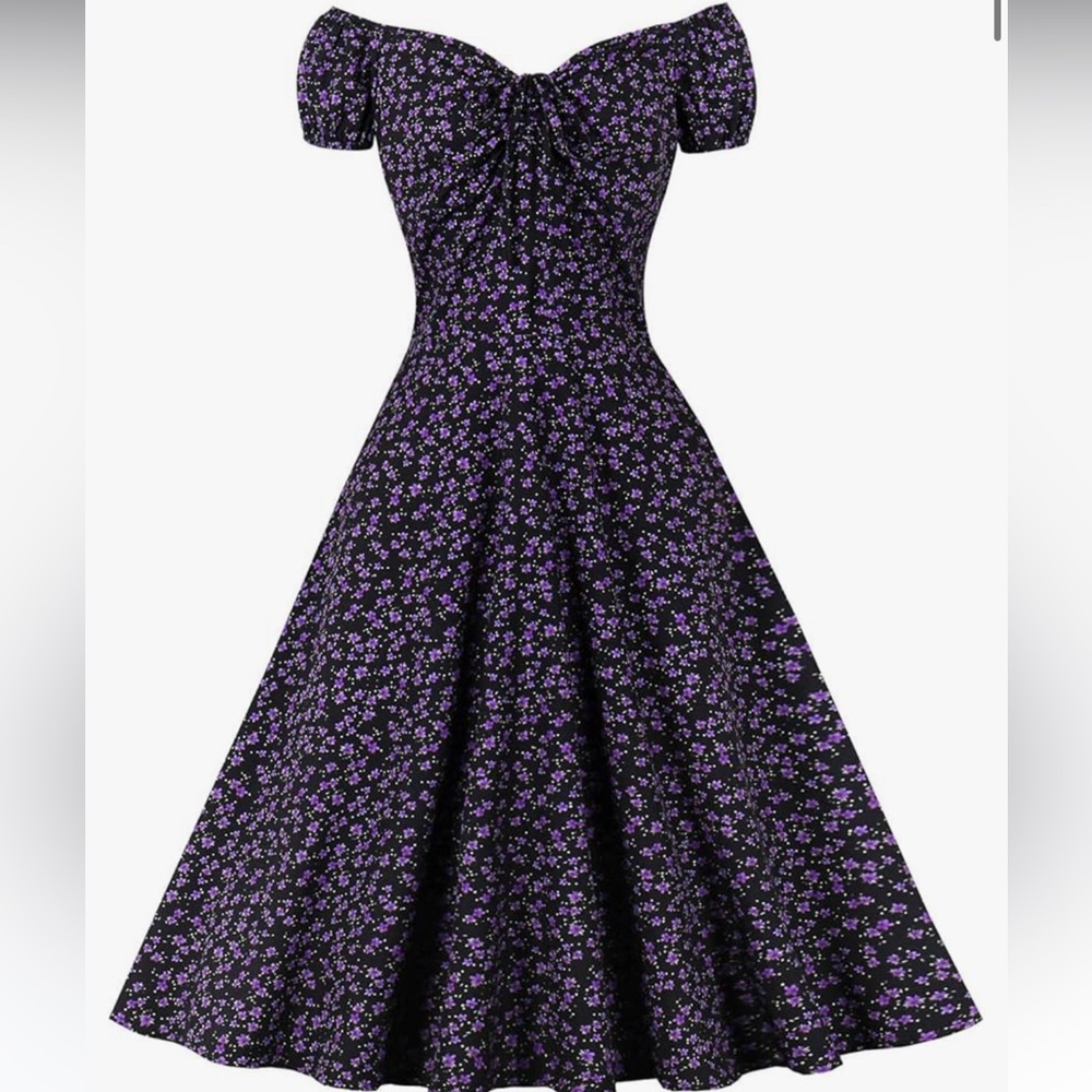 Vintage style floral 1950’s style dress by Wellwits
